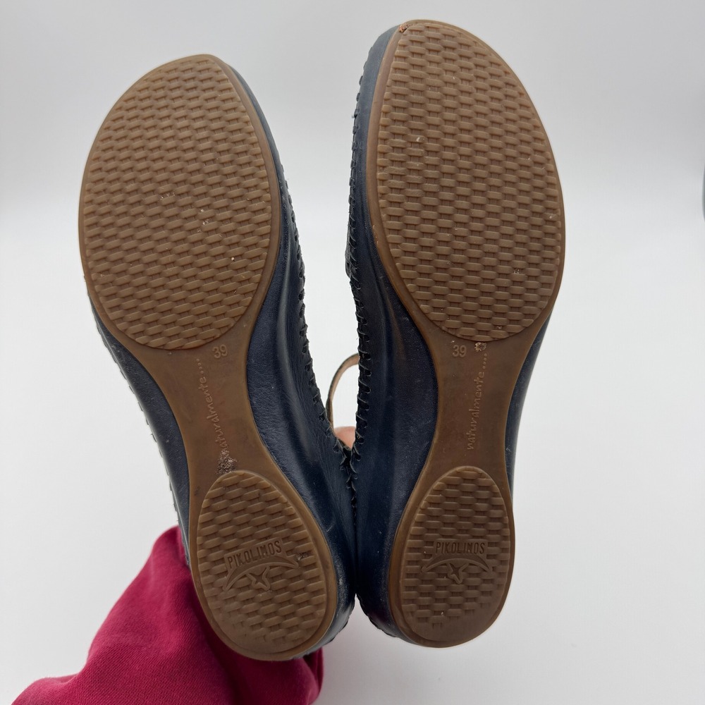 Pikolinos Puerto Vallarta 655-0906 Black Leather Mary Jane Sandals Women 8.5-9 - Picture 8 of 14